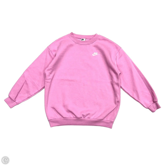 Athletic Sweatshirt Crewneck By Nike In Pink, Size: Xl