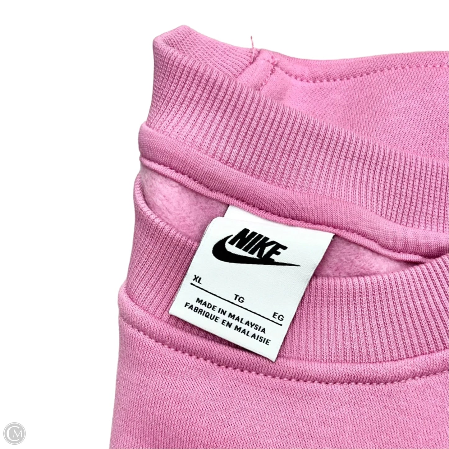 Athletic Sweatshirt Crewneck By Nike In Pink, Size: Xl
