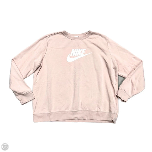 Athletic Sweatshirt Crewneck By Nike In Pink, Size: Xl