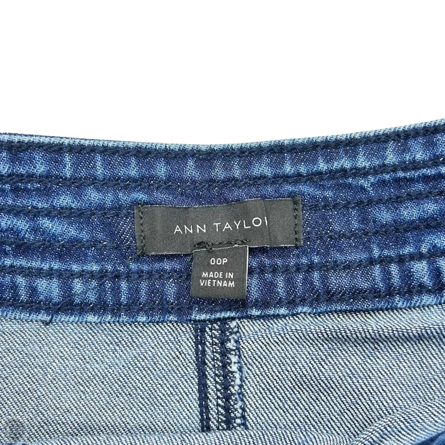Skirt Midi By Ann Taylor In Blue Denim, Size: Xxsp