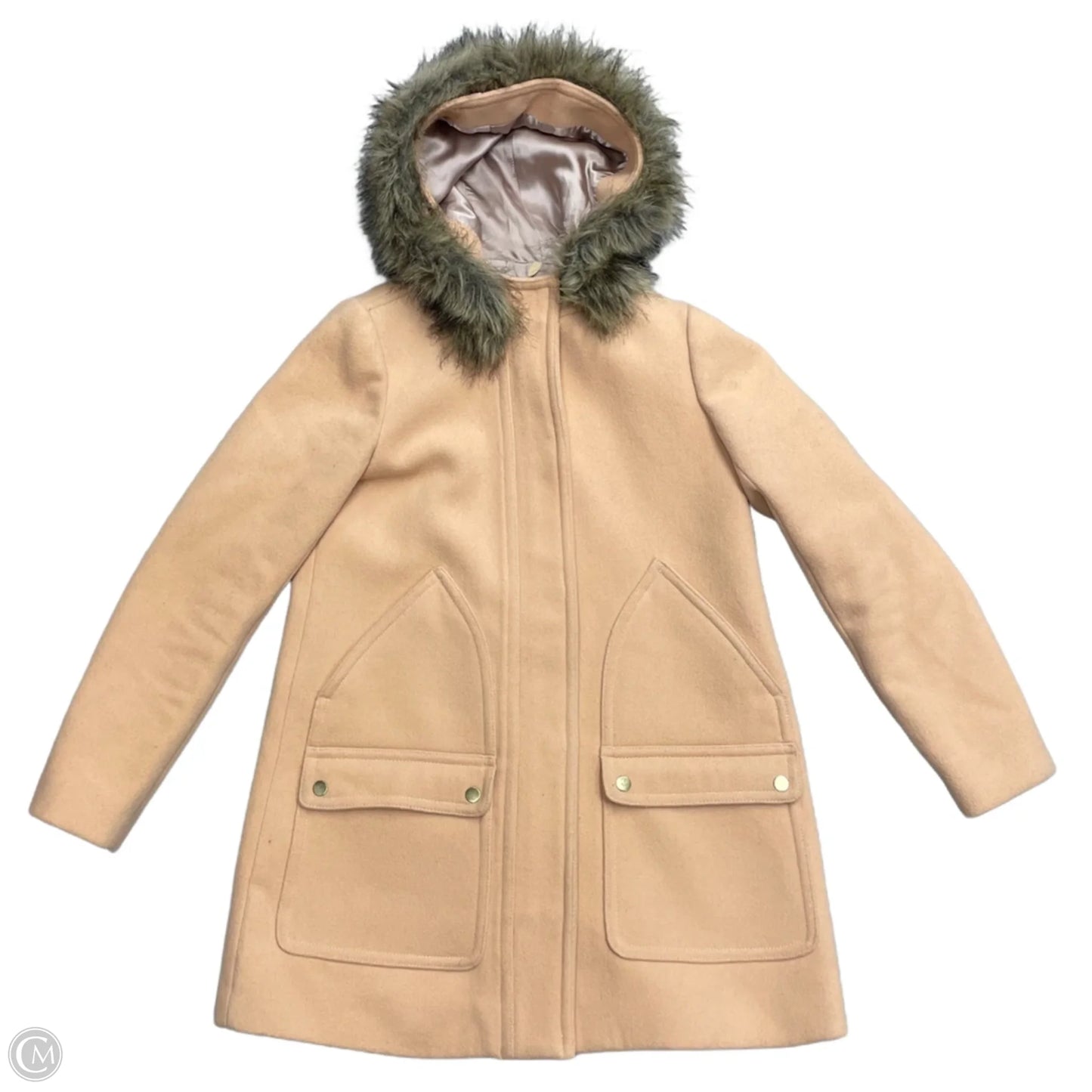 Coat Peacoat By J. Crew In Peach, Size: S