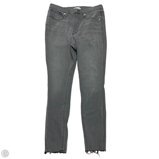 Jeans Skinny By Good American In Grey Denim, Size: 14