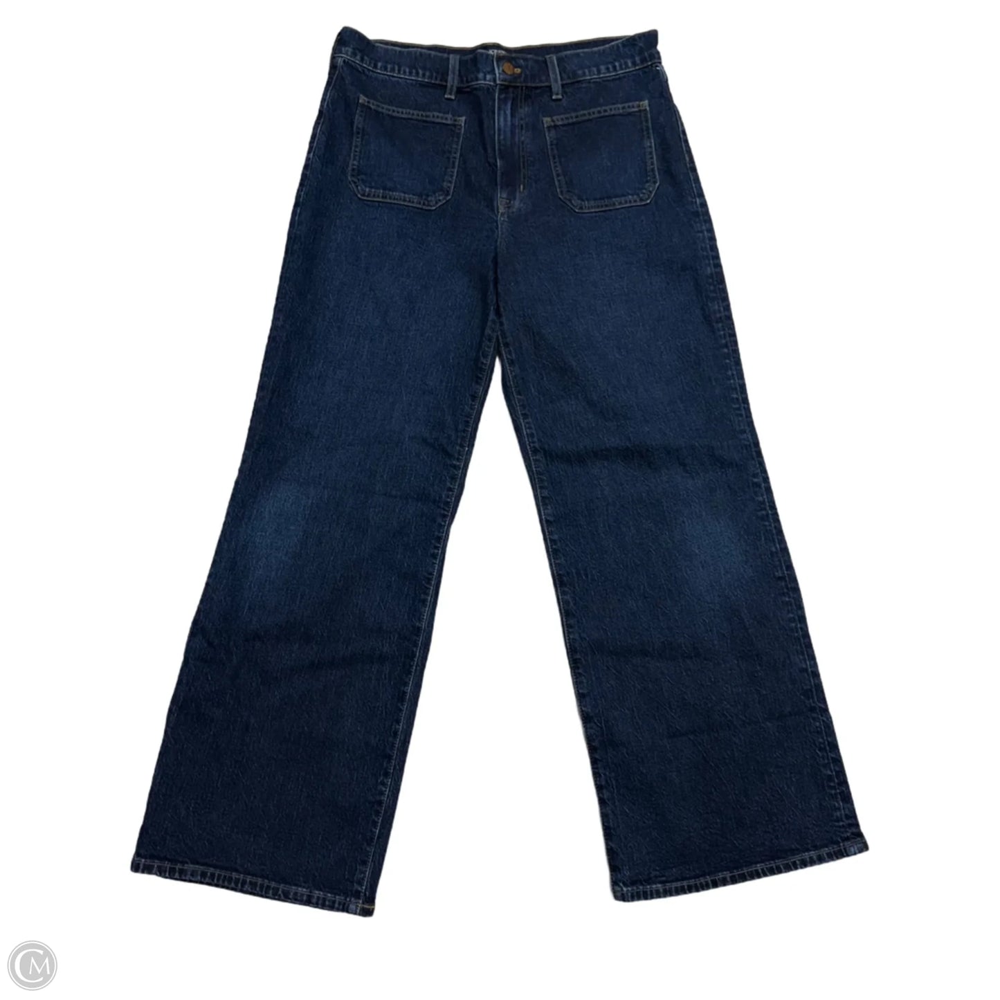 Jeans Wide Leg By J. Crew In Blue Denim, Size: 10