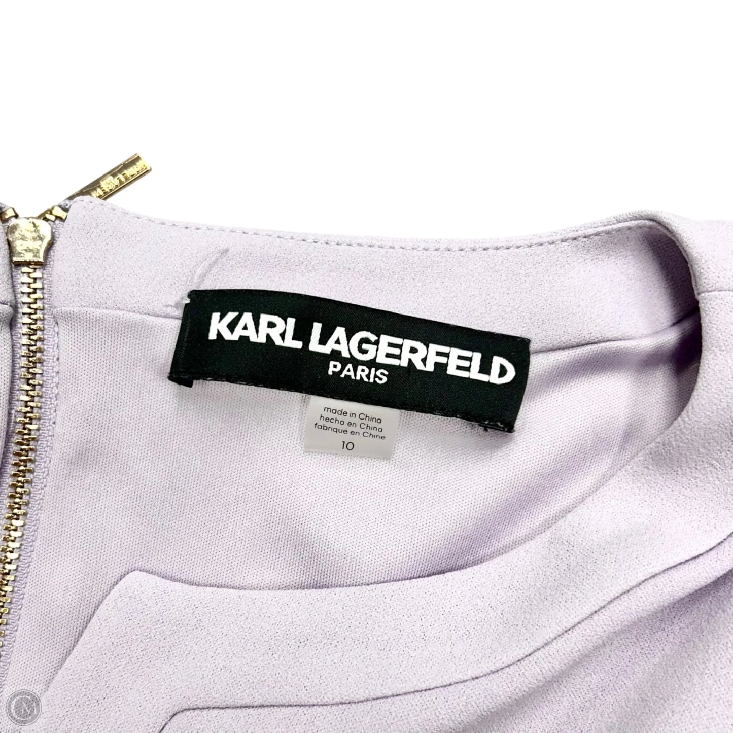 Dress Designer By Karl Lagerfeld In Purple, Size: M