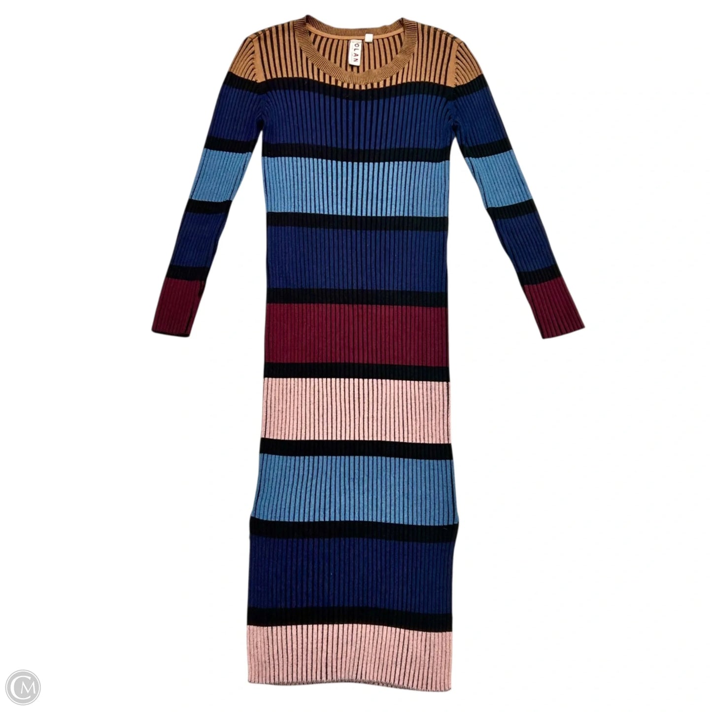 Dress Casual Maxi By Dolan Left Coast In Striped Pattern, Size: M