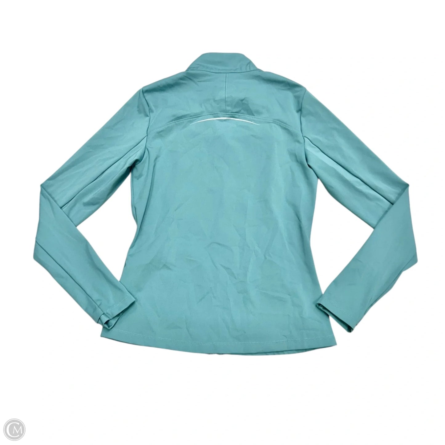 Athletic Jacket By Asics In Blue, Size: S