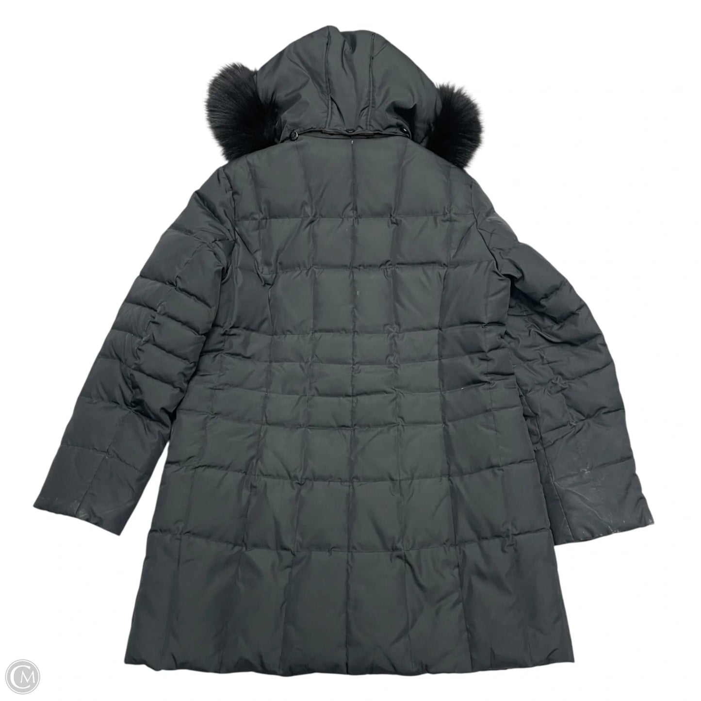 Coat Parka By Gallery In Black & Brown, Size: M