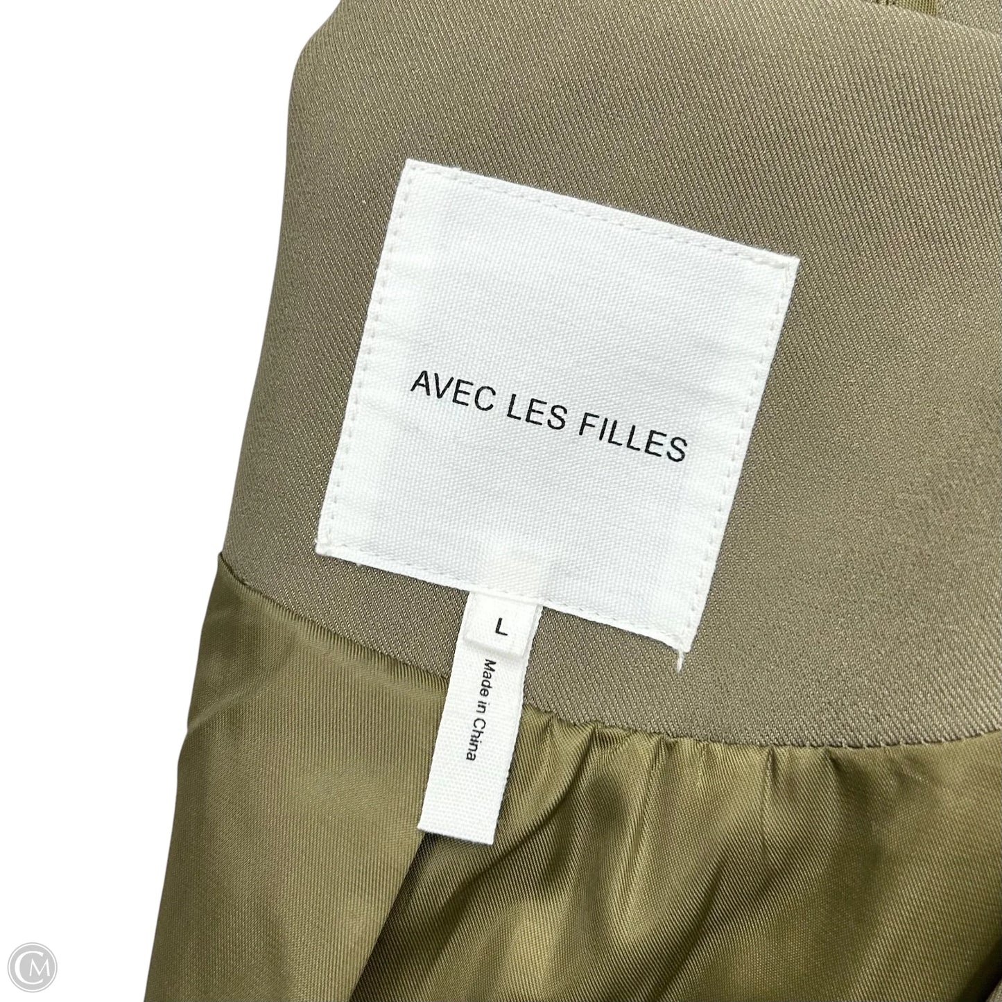 Coat Trench Coat By Avec Les Filles In Green, Size: L