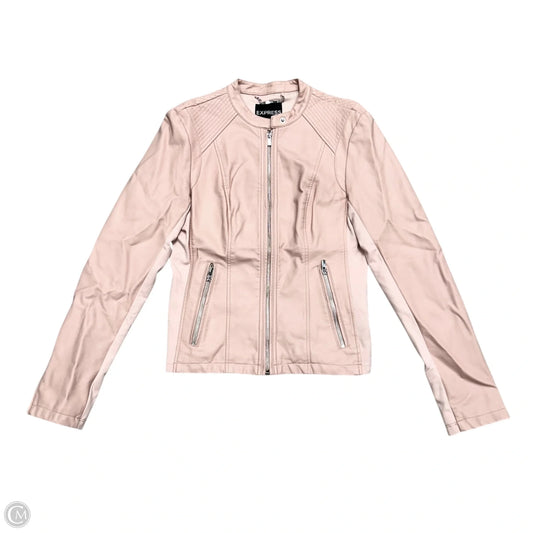Jacket Moto By Express In Pink, Size: M
