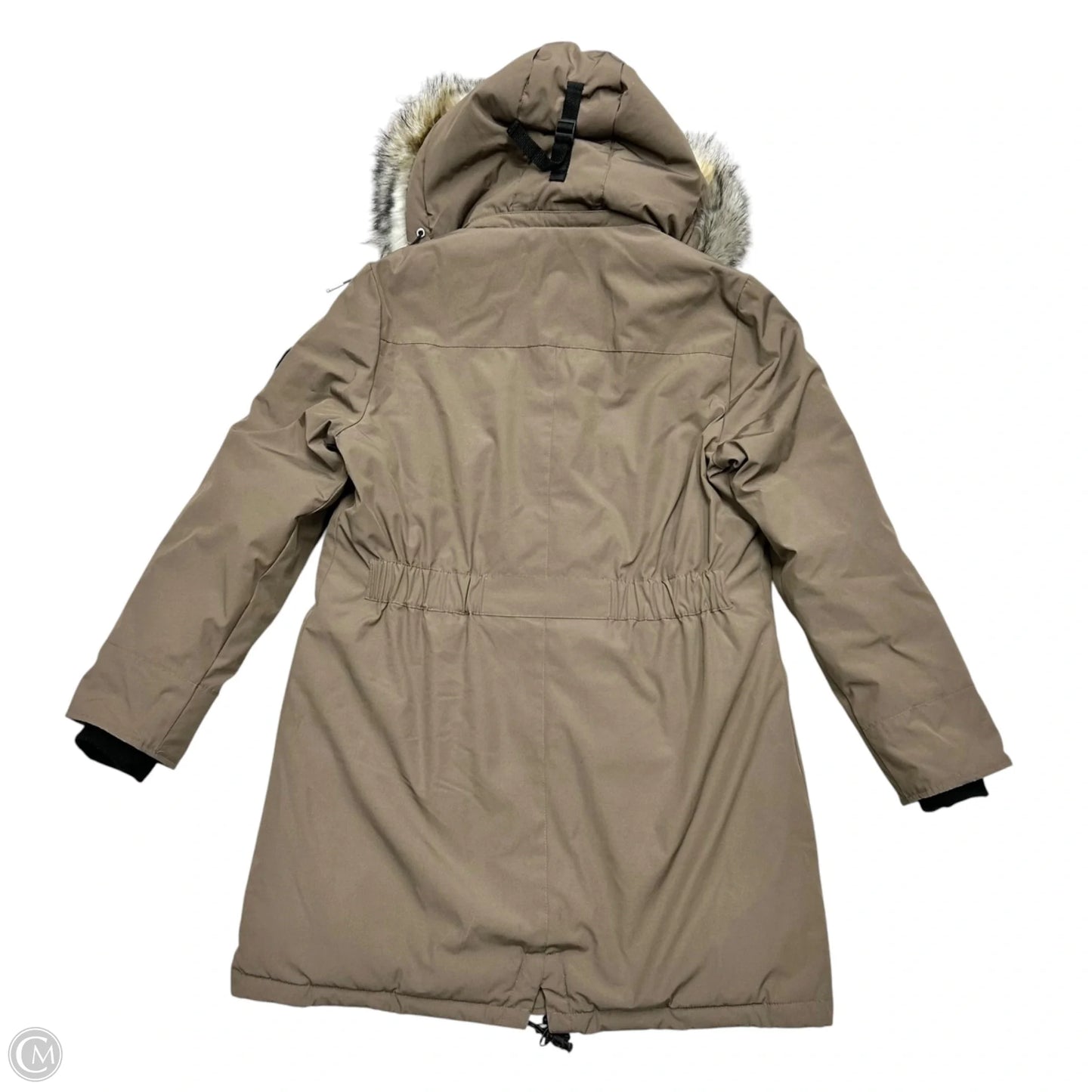 Coat Parka By Calvin Klein In Brown, Size: L