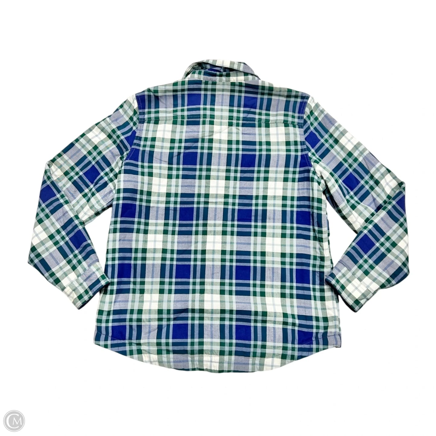 Jacket Shirt By L.l. Bean In Blue & Green, Size: M