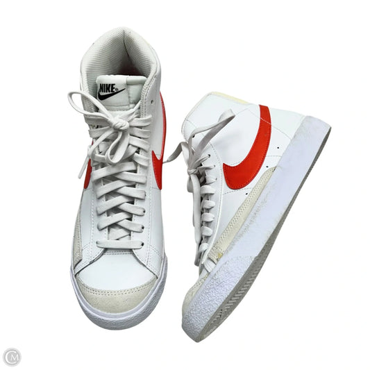 Shoes Sneakers By Nike In Orange & White, Size: 8