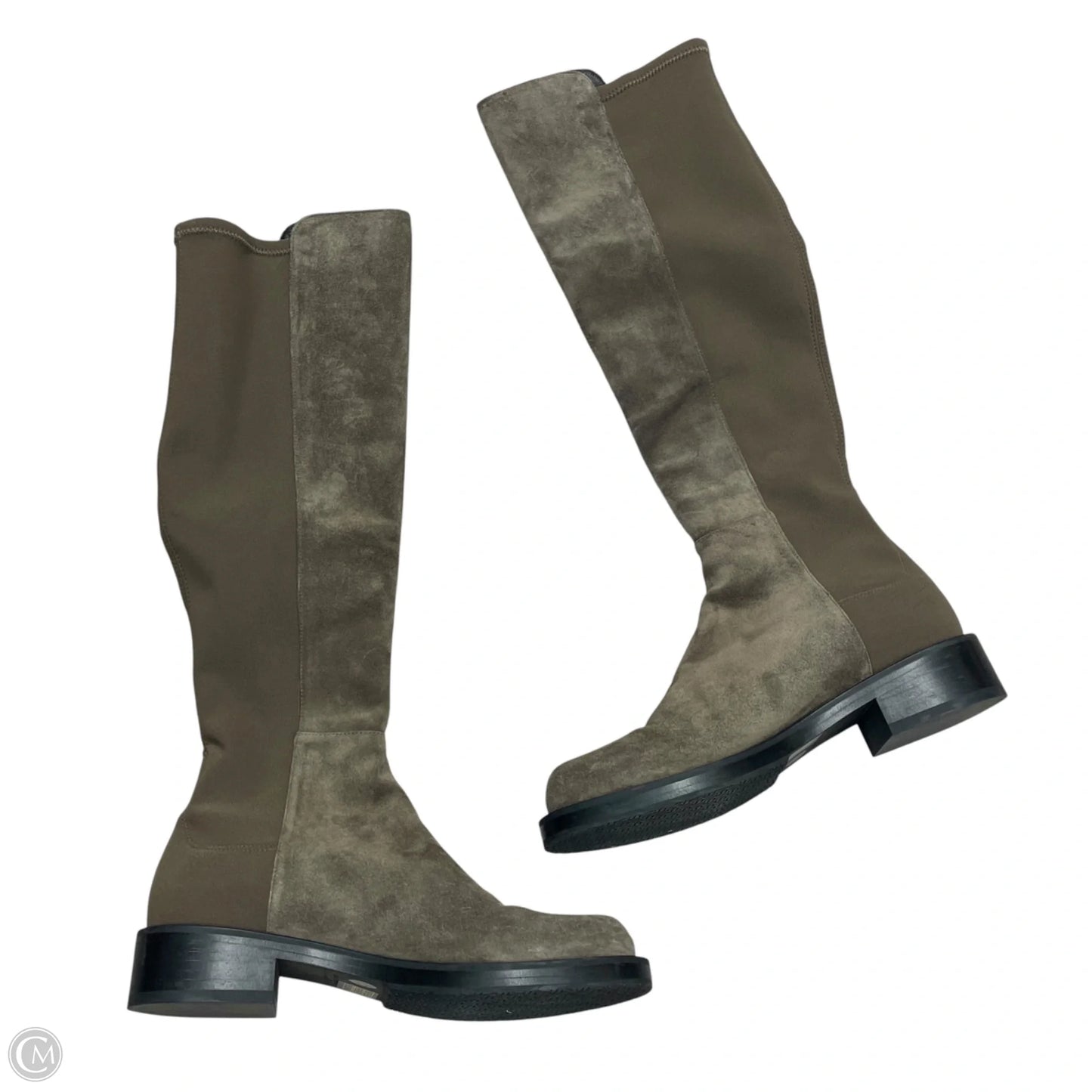 Boots Designer By Stuart Weitzman In Taupe, Size: 6.5