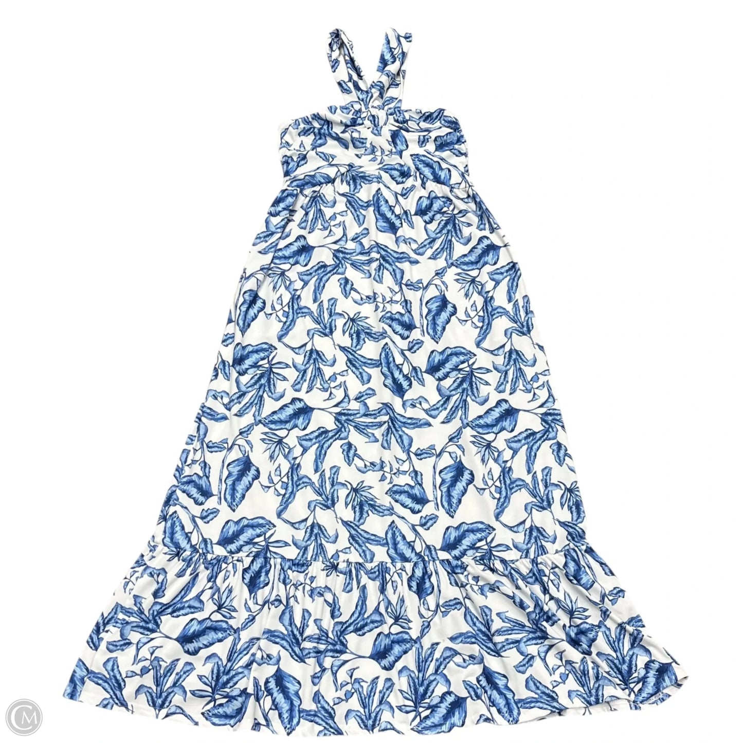 Dress Casual Maxi By Grace Karin In Blue & White, Size: S