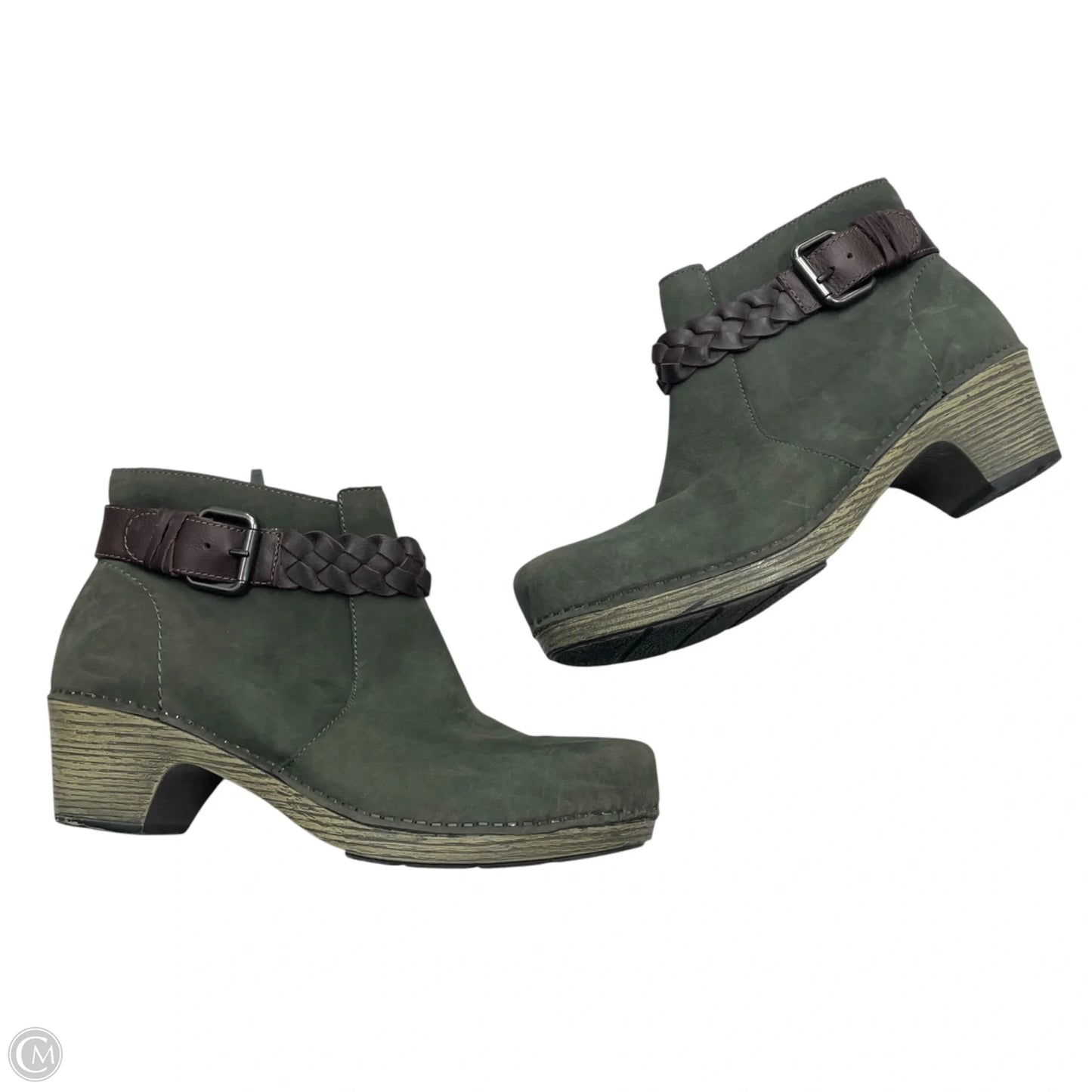 Boots Leather By Dansko In Brown & Green, Size: 9.5