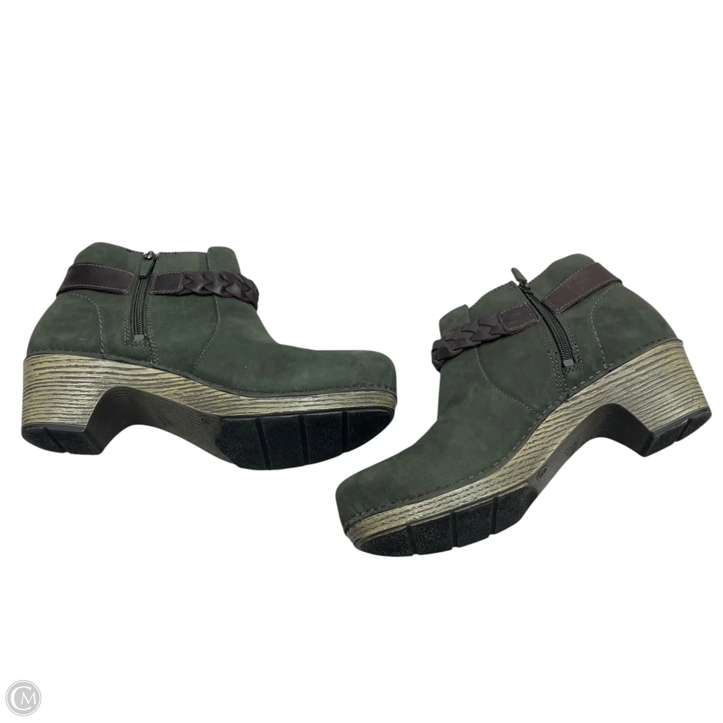 Boots Leather By Dansko In Brown & Green, Size: 9.5
