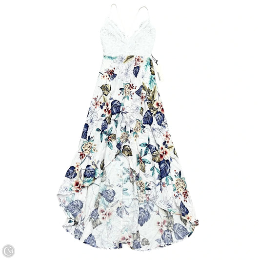 Dress Casual Maxi By Haute Monde In Blue & White, Size: S