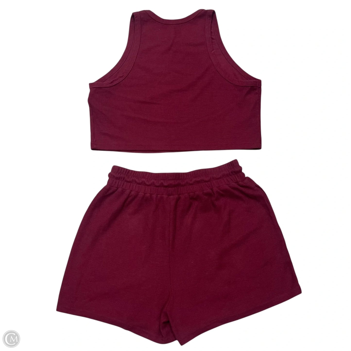 Shorts Set By Automet In Maroon, Size: Xl