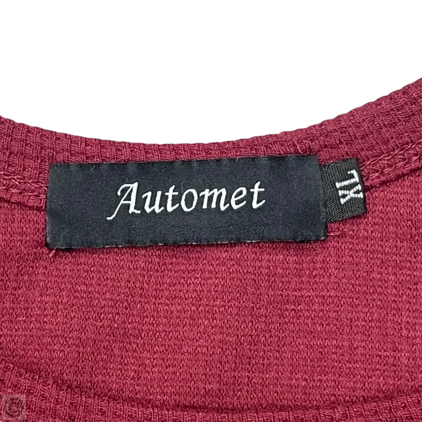 Shorts Set By Automet In Maroon, Size: Xl