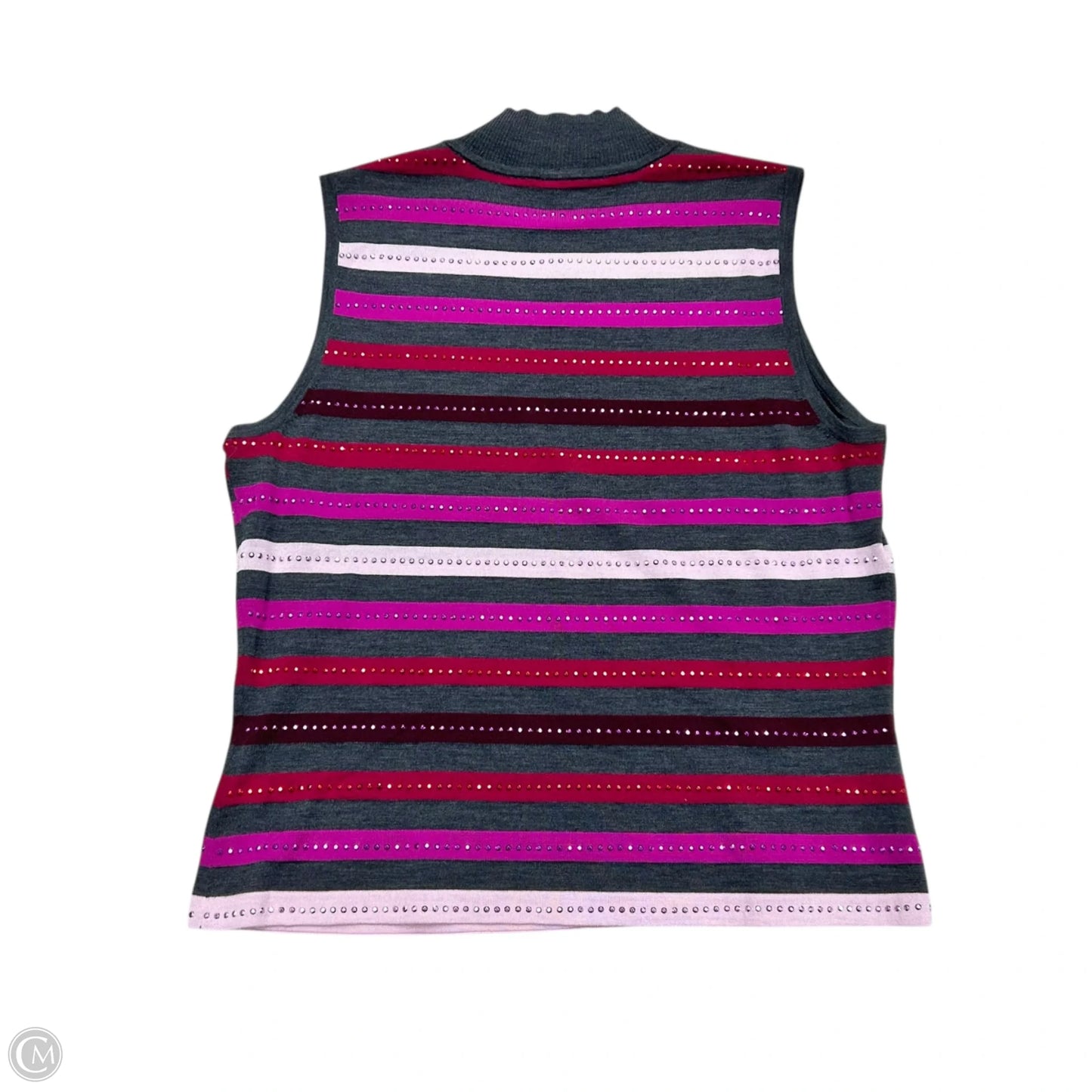 Tank Top By St. John In Grey & Purple, Size: M