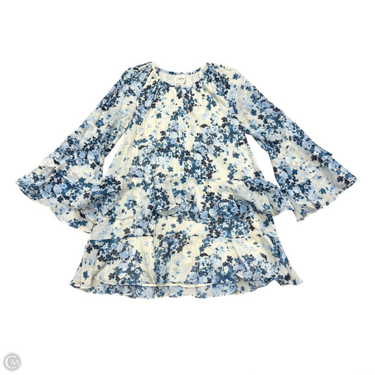 Dress Casual Midi By Maeve In Blue & White, Size: S