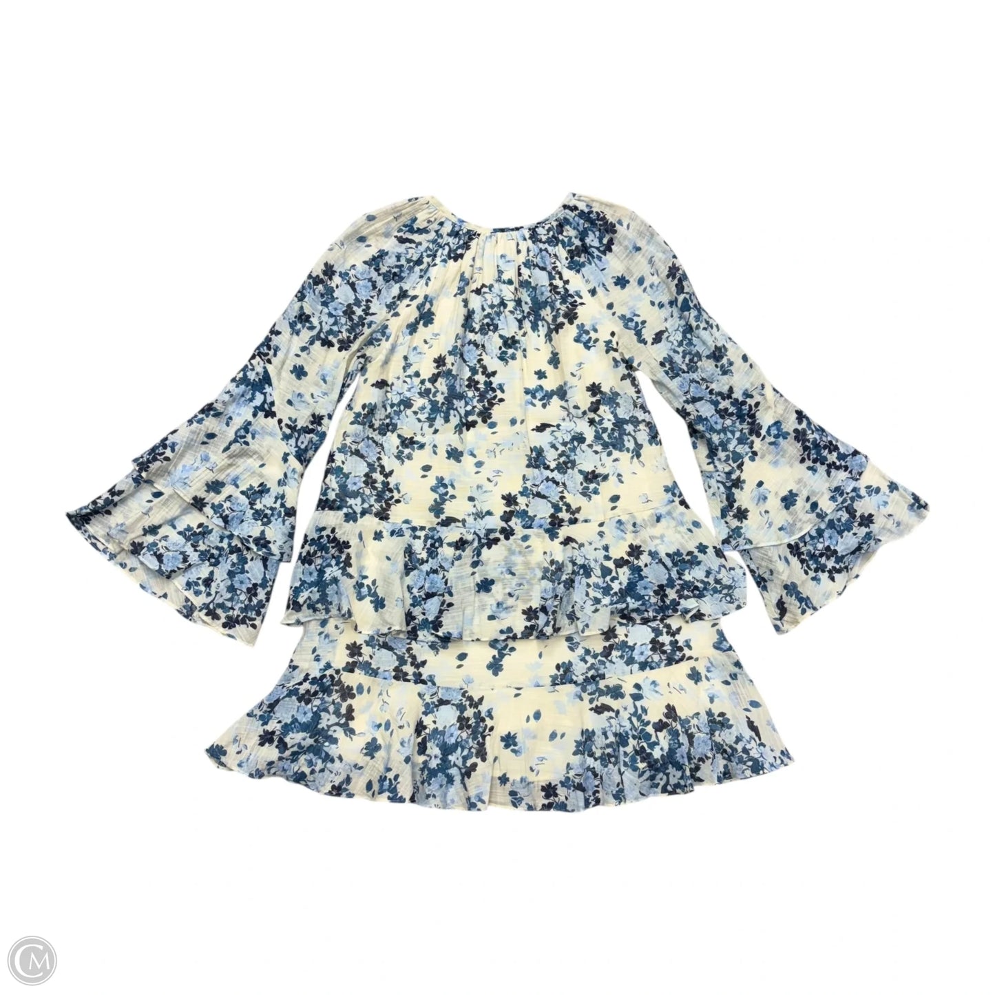 Dress Casual Midi By Maeve In Blue & White, Size: S