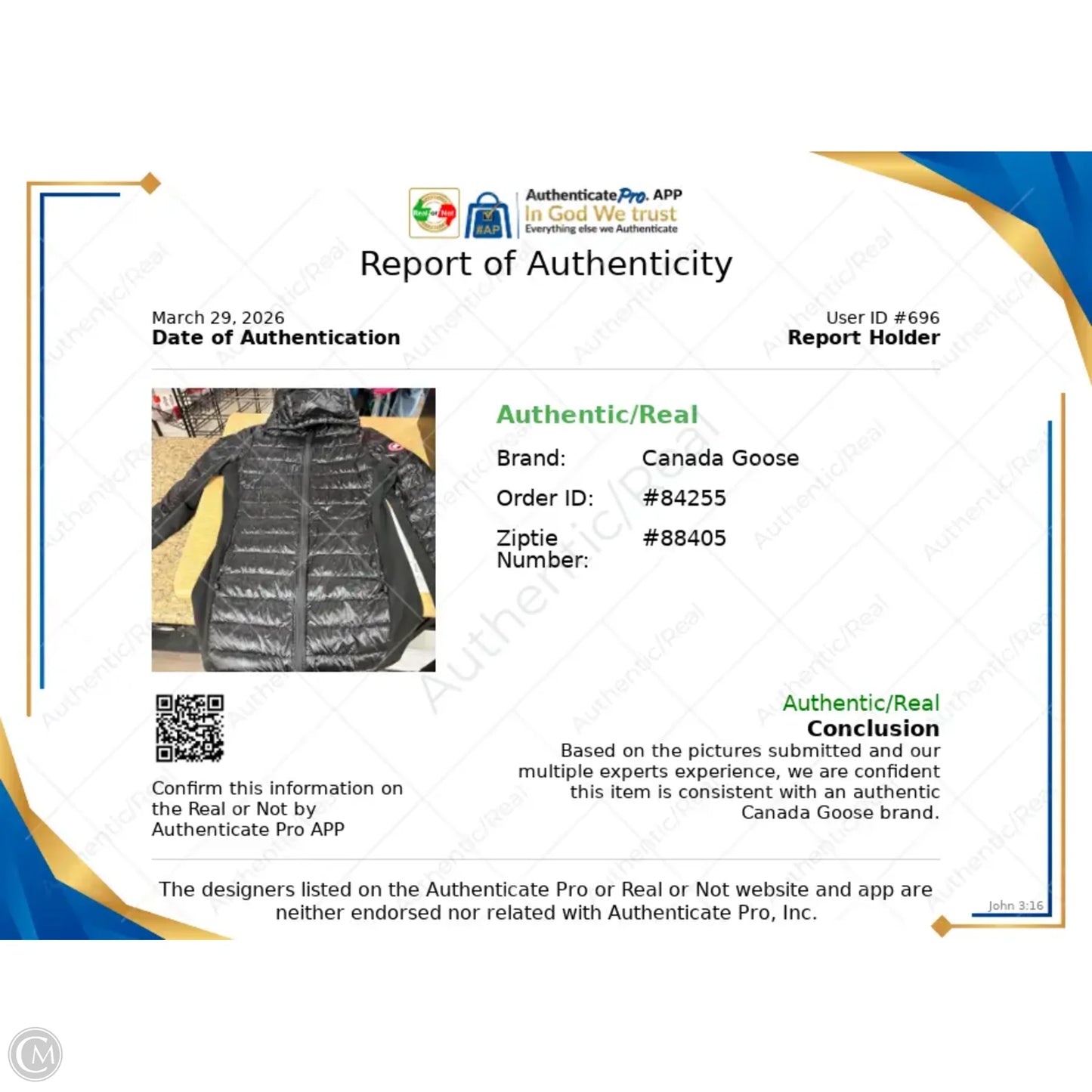 Jacket Luxury Designer By Canada Goose In Black, Size: Xl