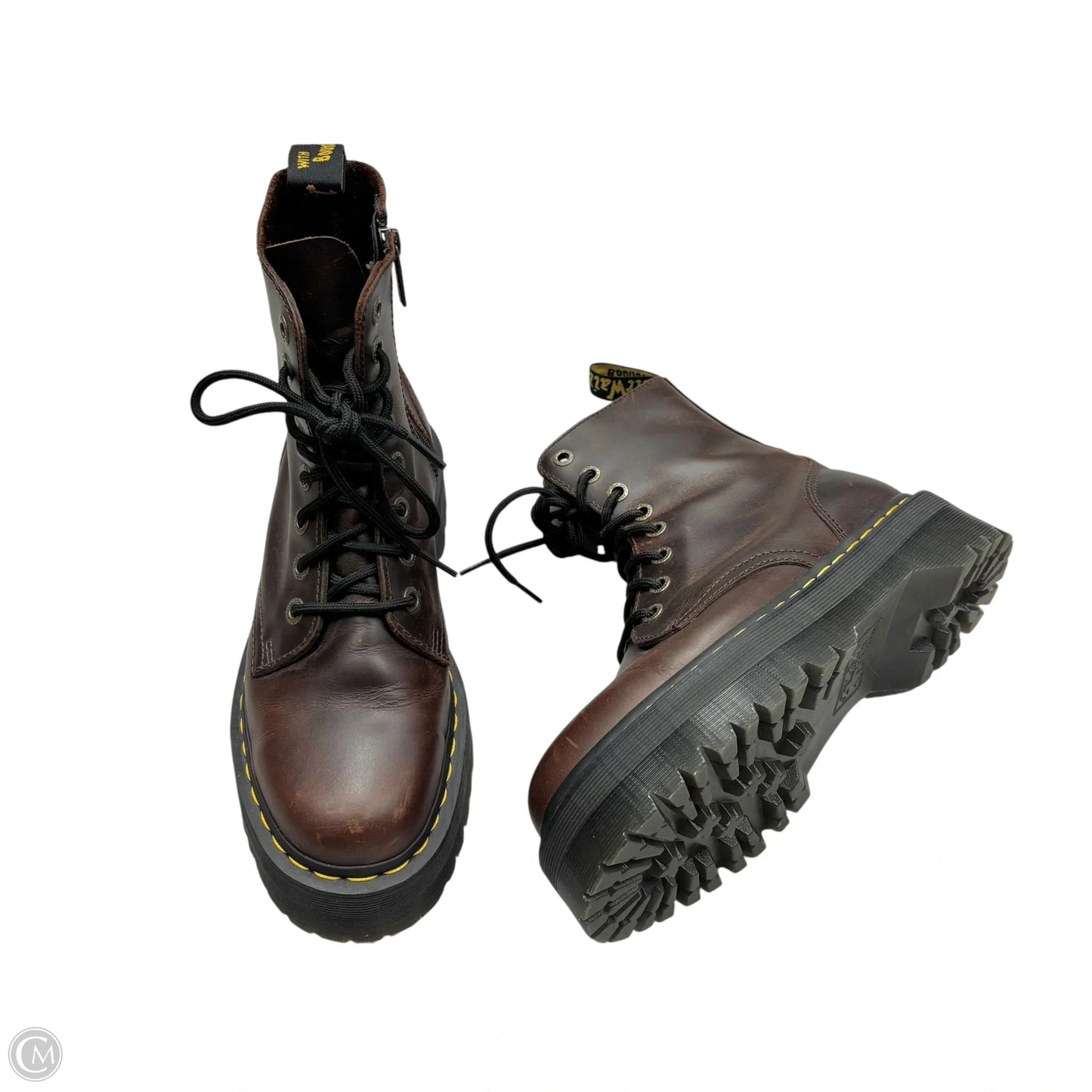 Boots Combat By Dr Martens In Brown, Size: 9