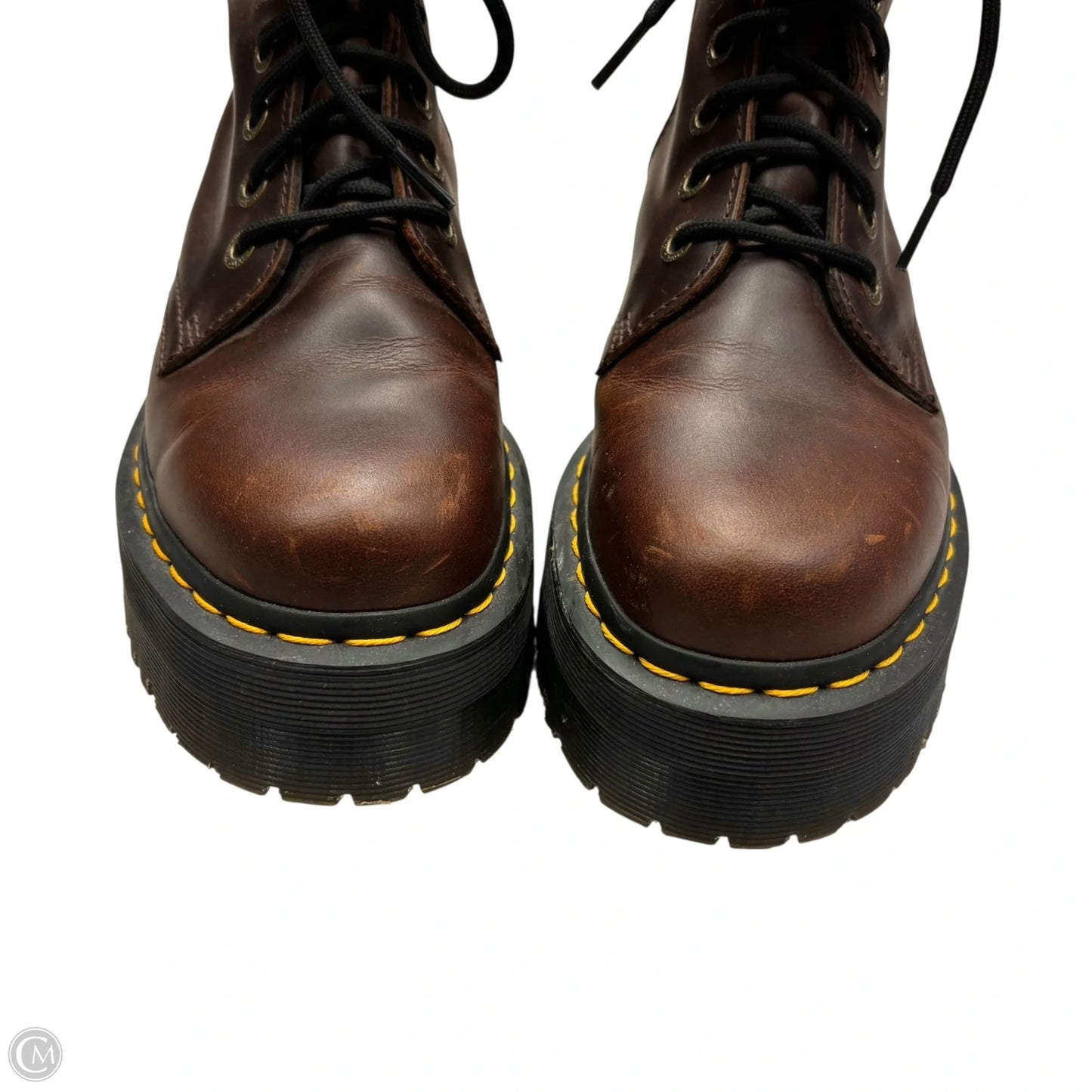 Boots Combat By Dr Martens In Brown, Size: 9