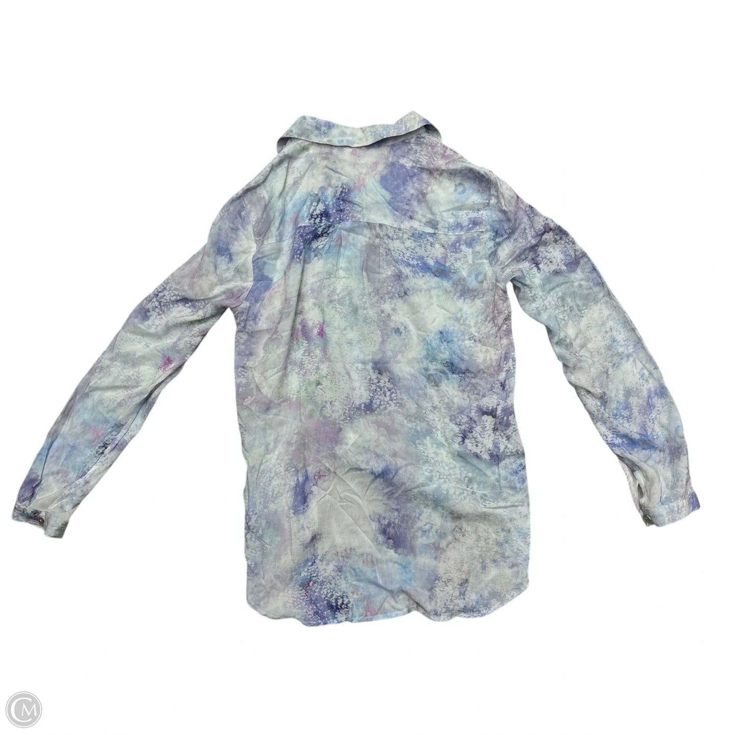 Blouse Long Sleeve By Cloth & Stone In Blue & Purple, Size: Xs