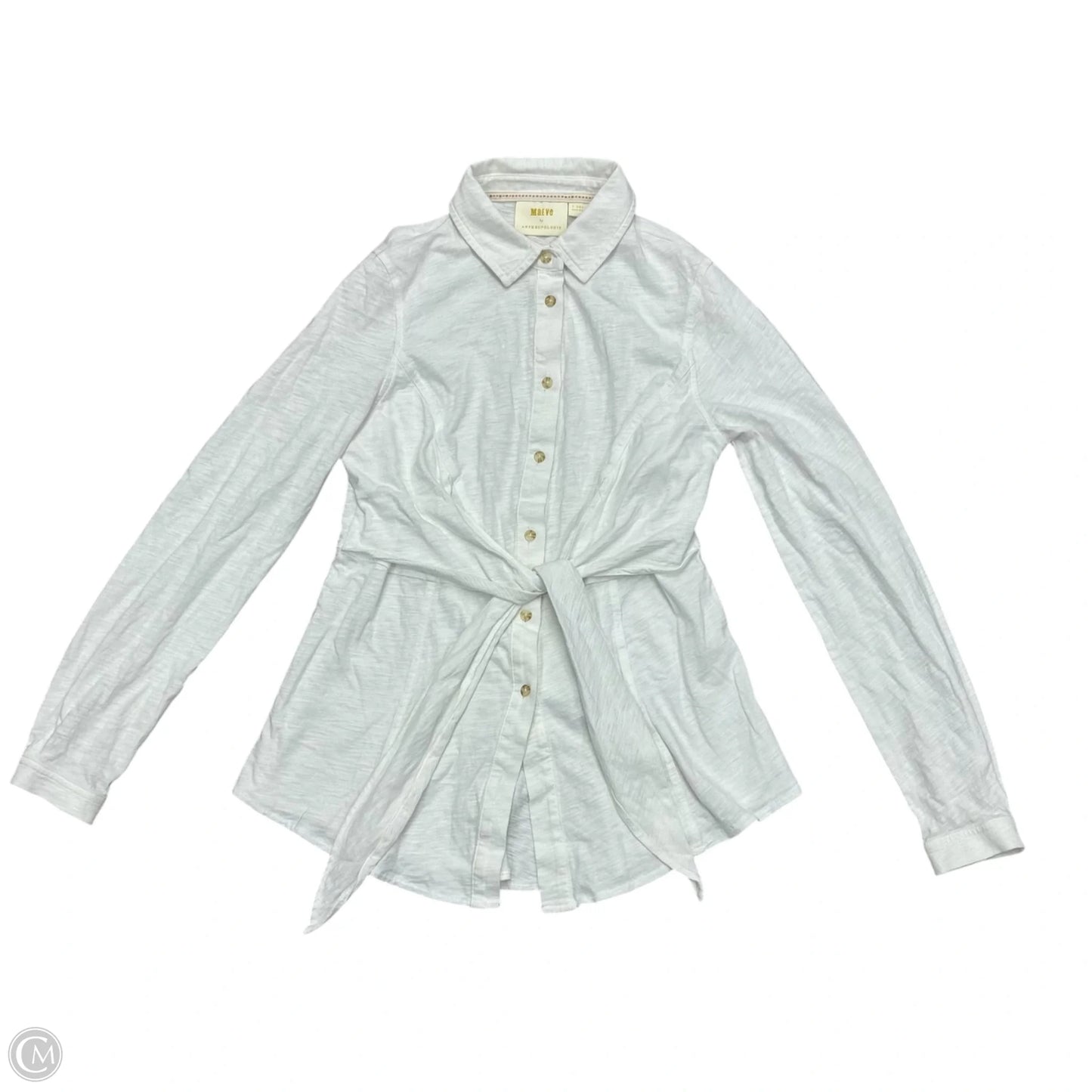 Top Long Sleeve By Maeve In White, Size: Xs