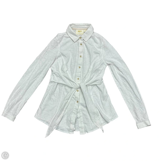 Top Long Sleeve By Maeve In White, Size: Xs