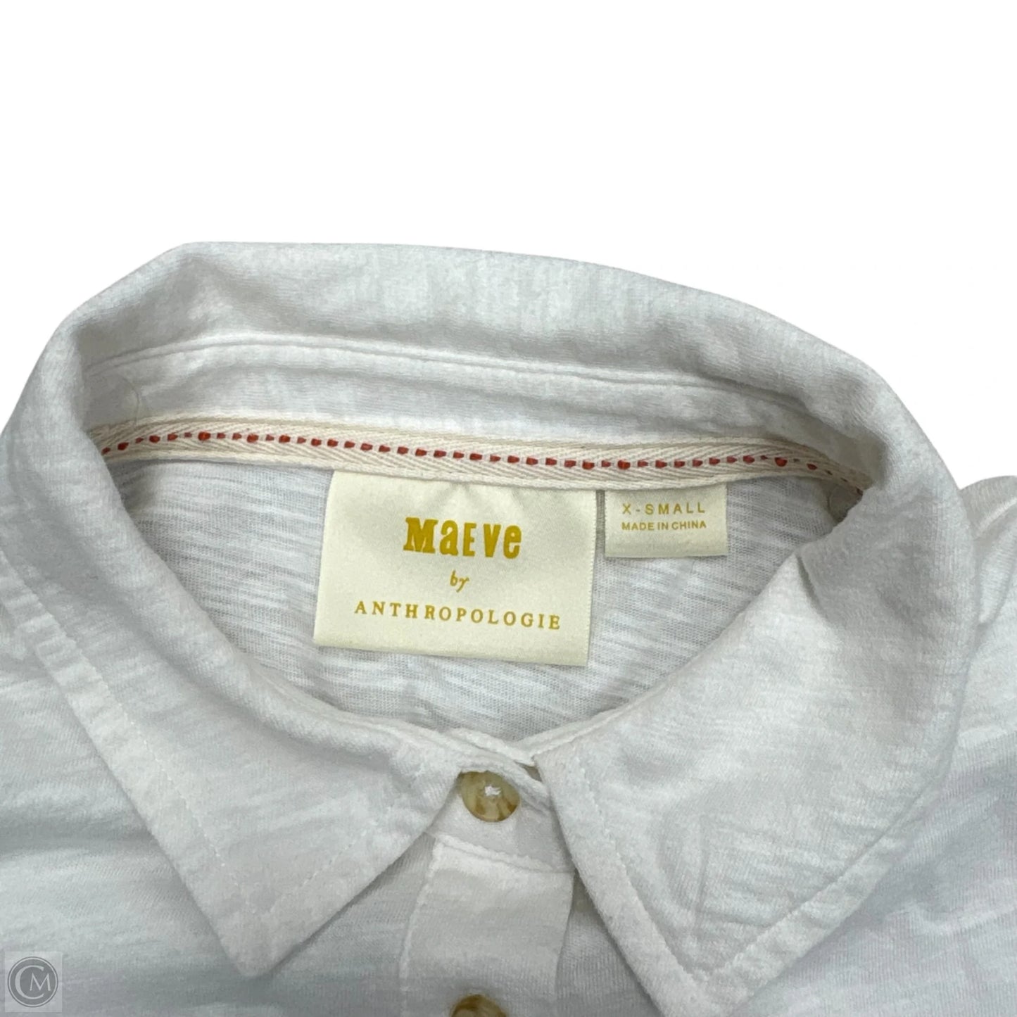 Top Long Sleeve By Maeve In White, Size: Xs