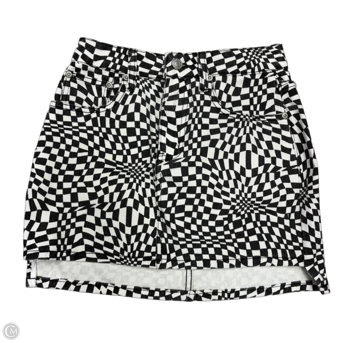 Skirt Mini & Short By Grey Lab In Checkered Pattern, Size: Xs