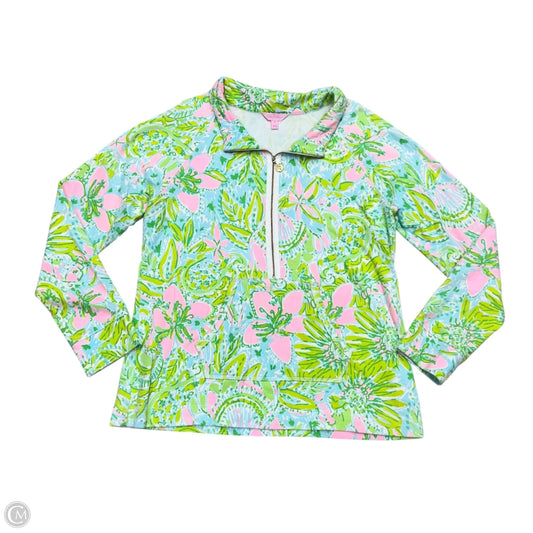 Jacket Designer By Lilly Pulitzer In Green & Pink, Size: Xl