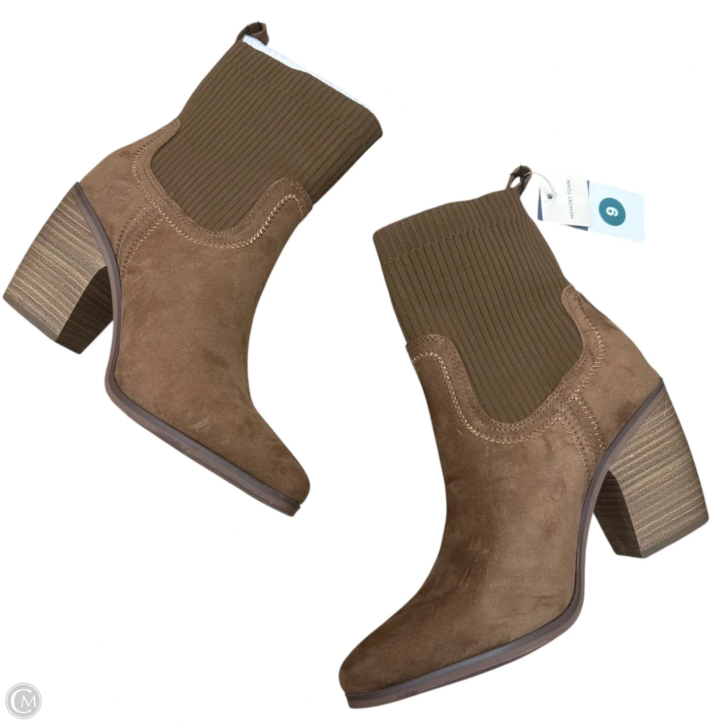 Boots Ankle Heels By Universal Thread In Brown, Size: 9