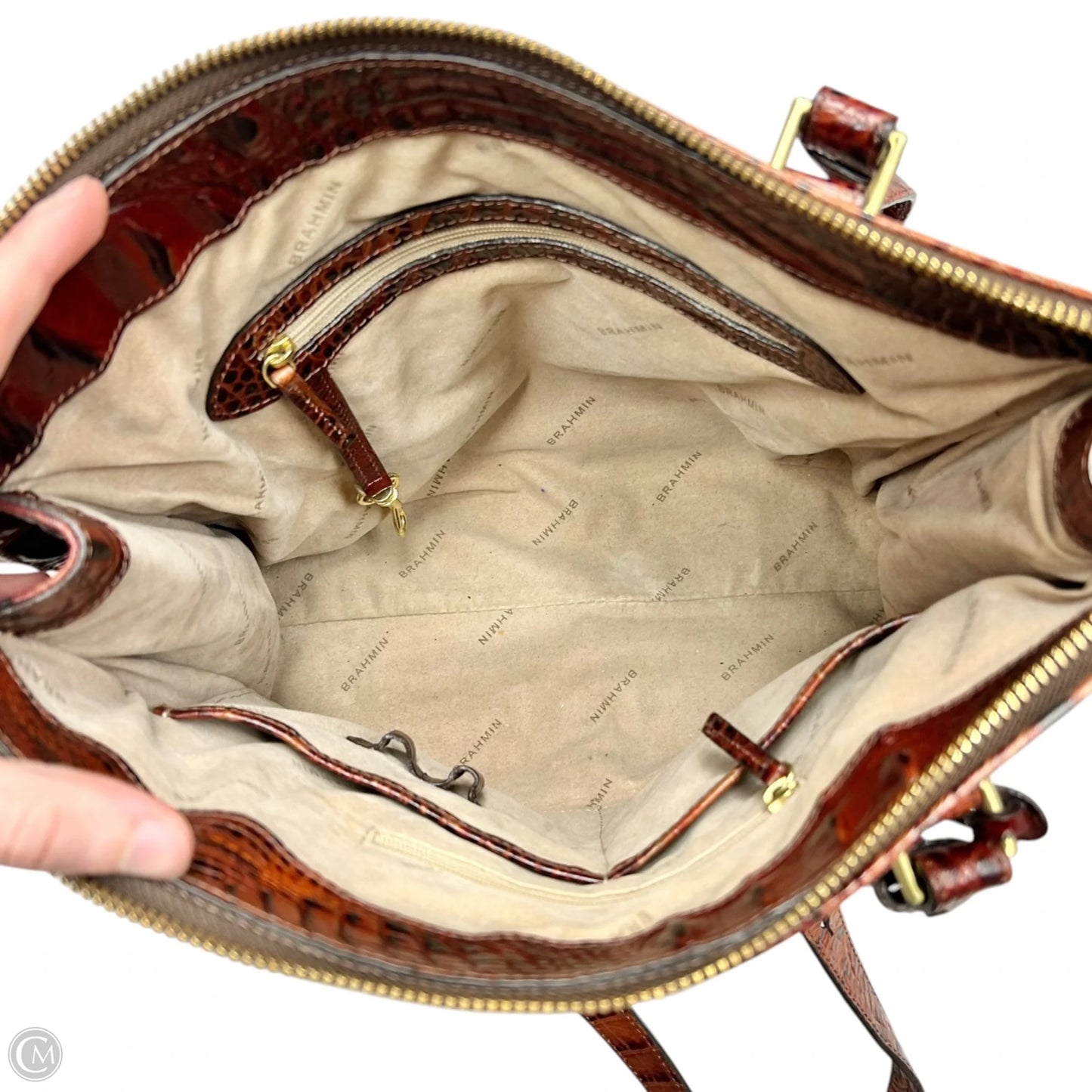 Handbag Designer By Brahmin, Size: Medium