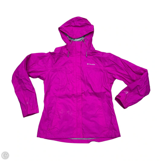 Jacket Windbreaker By Columbia In Purple, Size: L