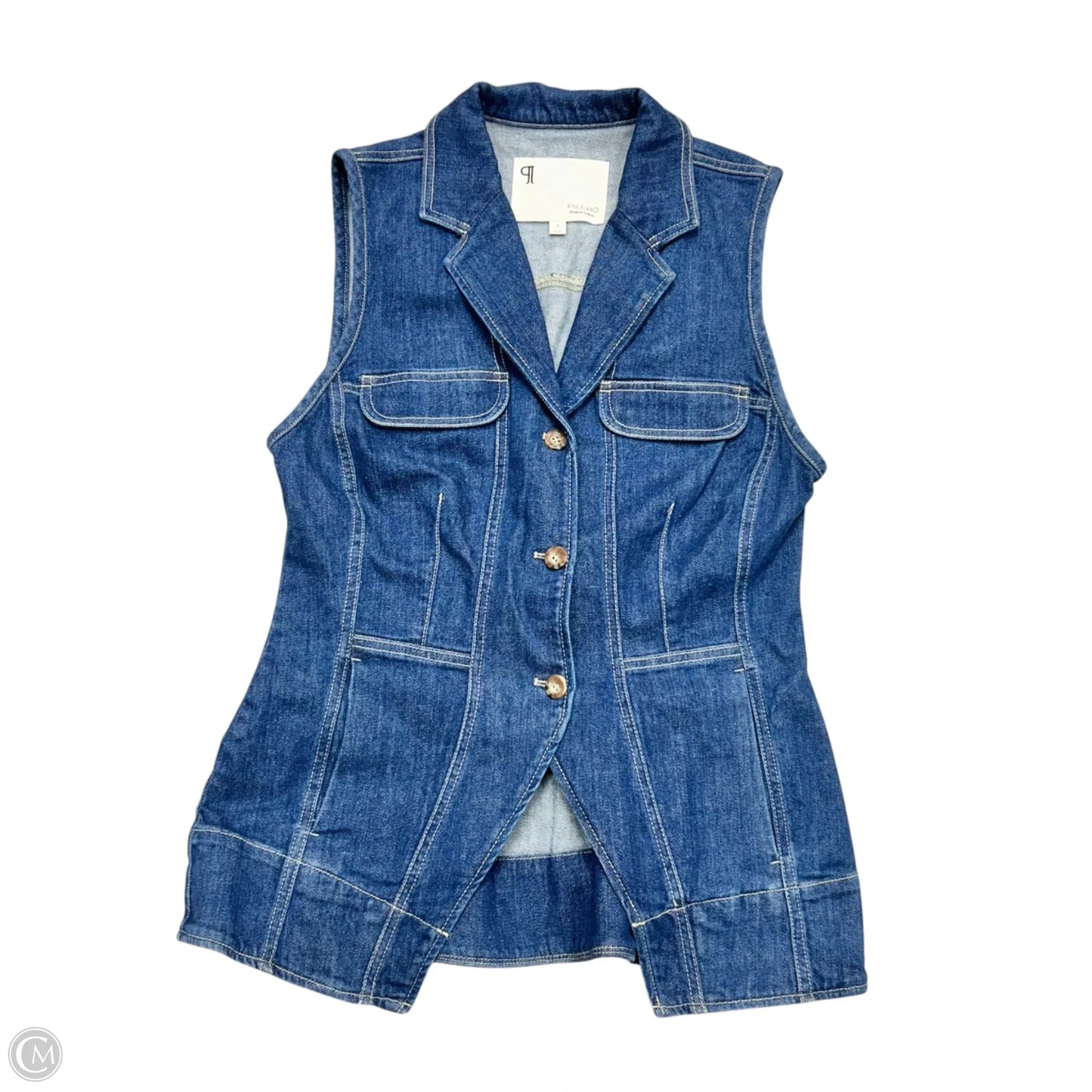 Vest Other By Pilcro In Blue Denim, Size: S