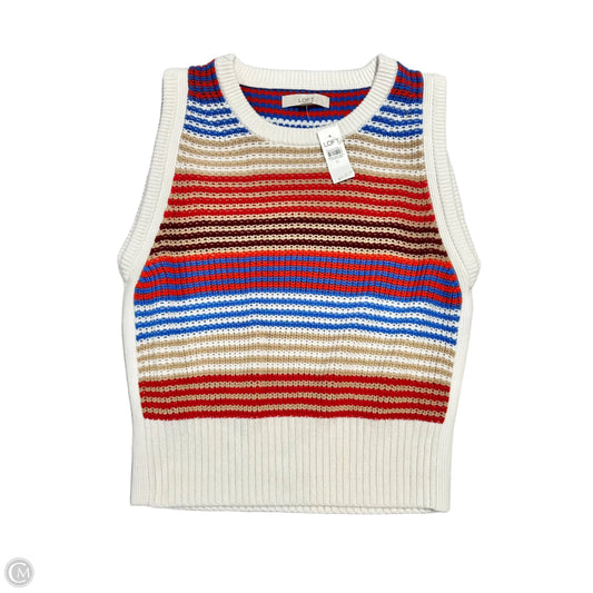 Vest Sweater By Loft In Multi-colored, Size: Xl