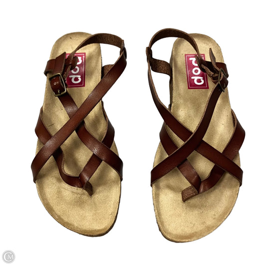 Shoes Flats In Brown, Size: 9