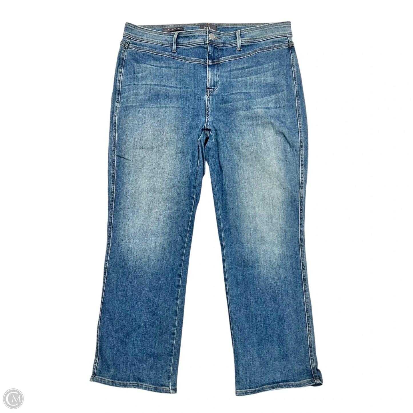Jeans Straight By Not Your Daughters Jeans In Blue Denim, Size: 14
