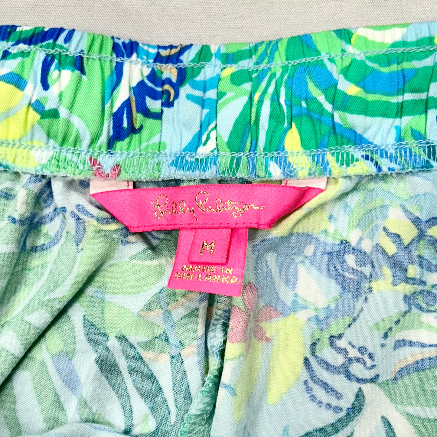 Blue & Green Shorts Designer By Lilly Pulitzer, Size: M