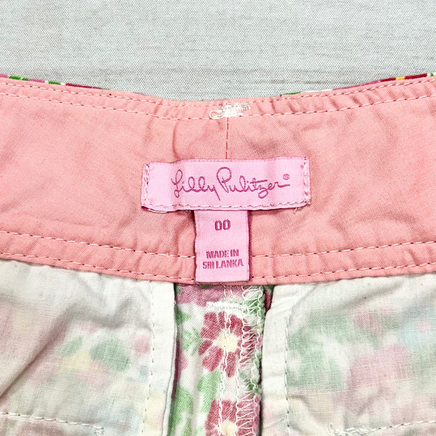 Shorts Designer By Lilly Pulitzer In Green & Pink, Size: 00