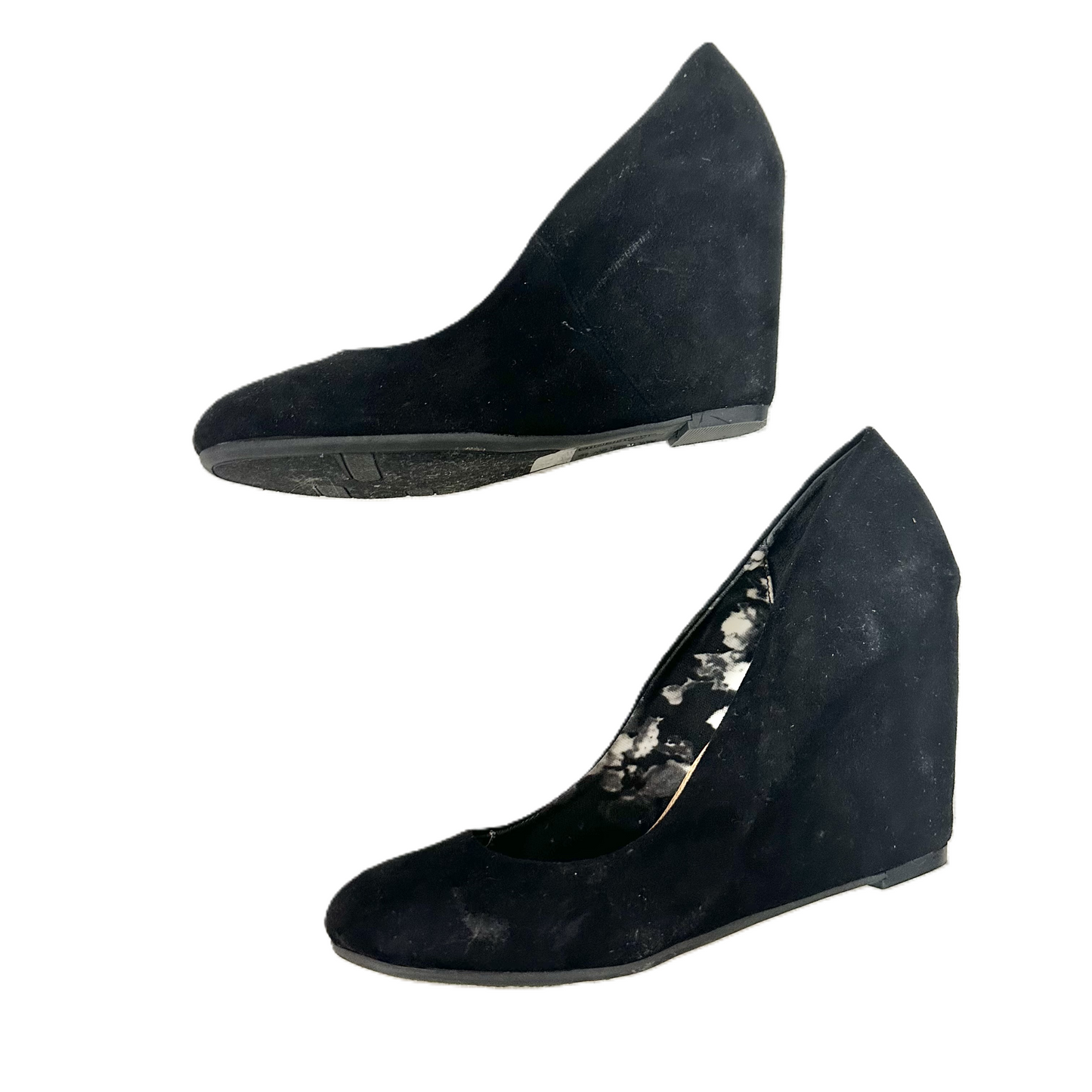 Shoes Heels Wedge By Fergalicious In Black, Size: 8