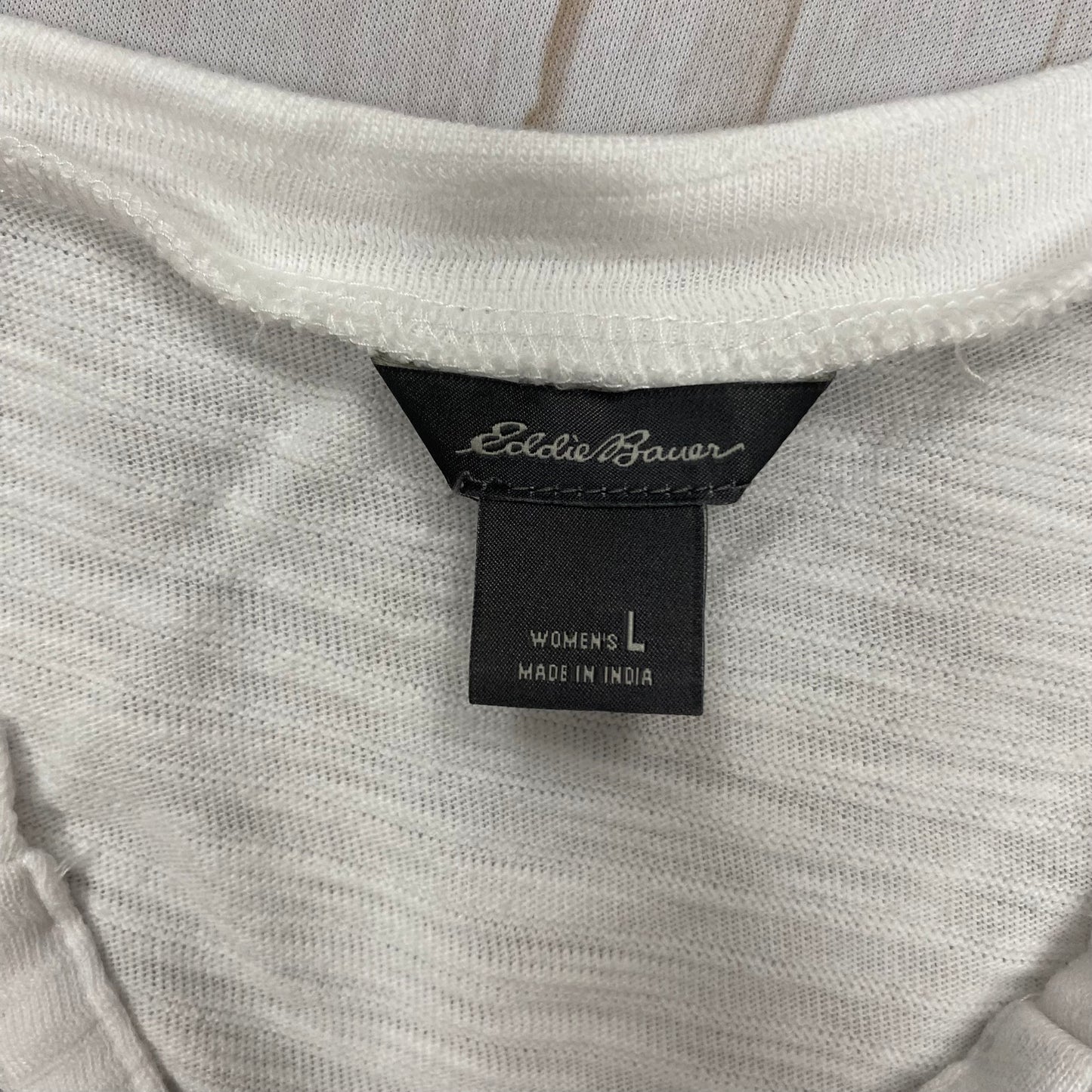 Top Short Sleeve Basic By Eddie Bauer In White, Size: L