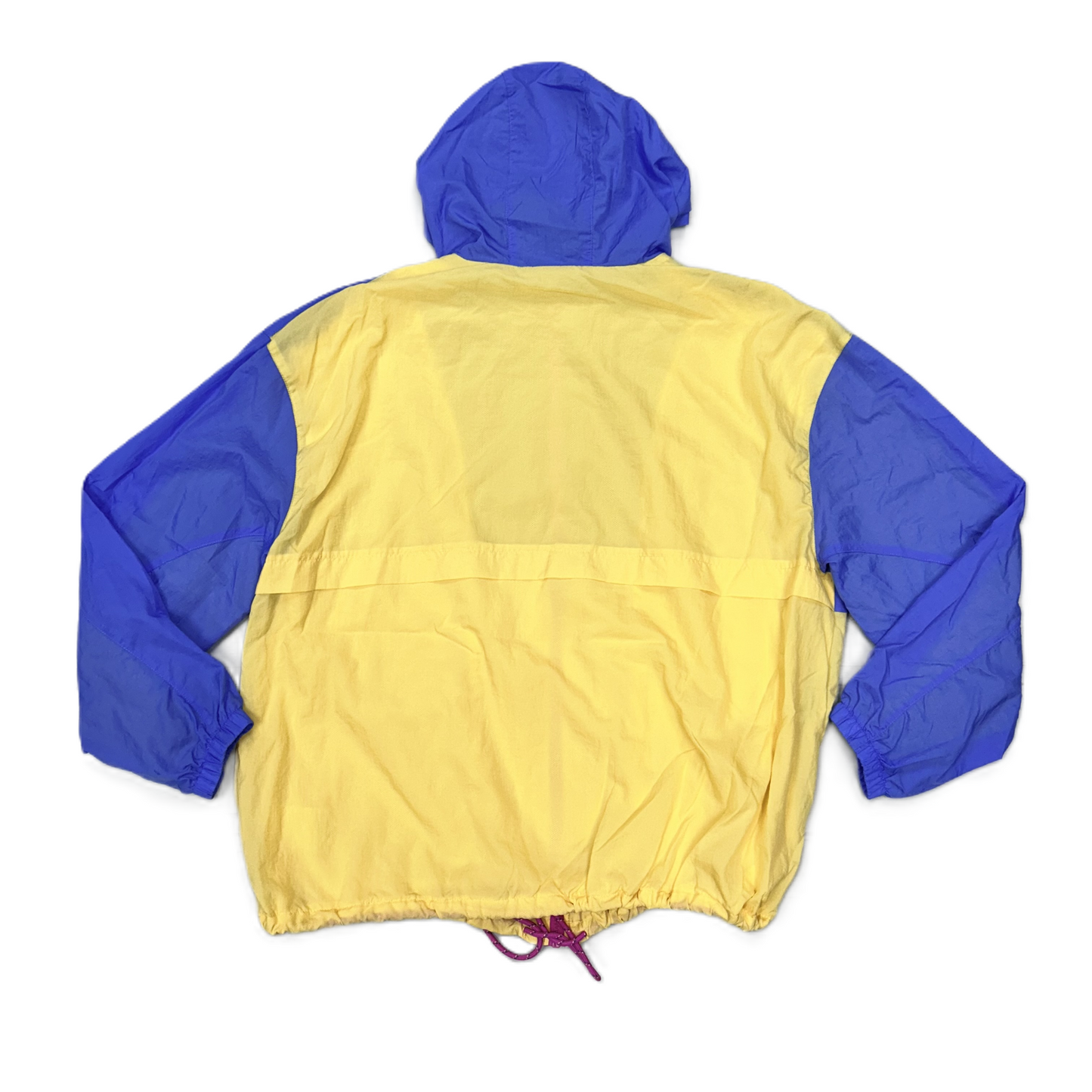 Jacket Windbreaker By Nike Apparel In Purple & Yellow, Size: L