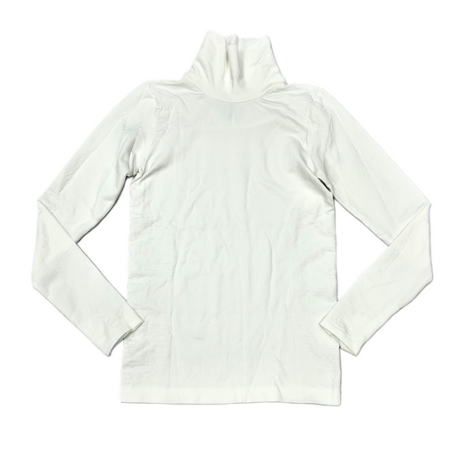 Athletic Top Long Sleeve Collar By Athleta In White, Size: M