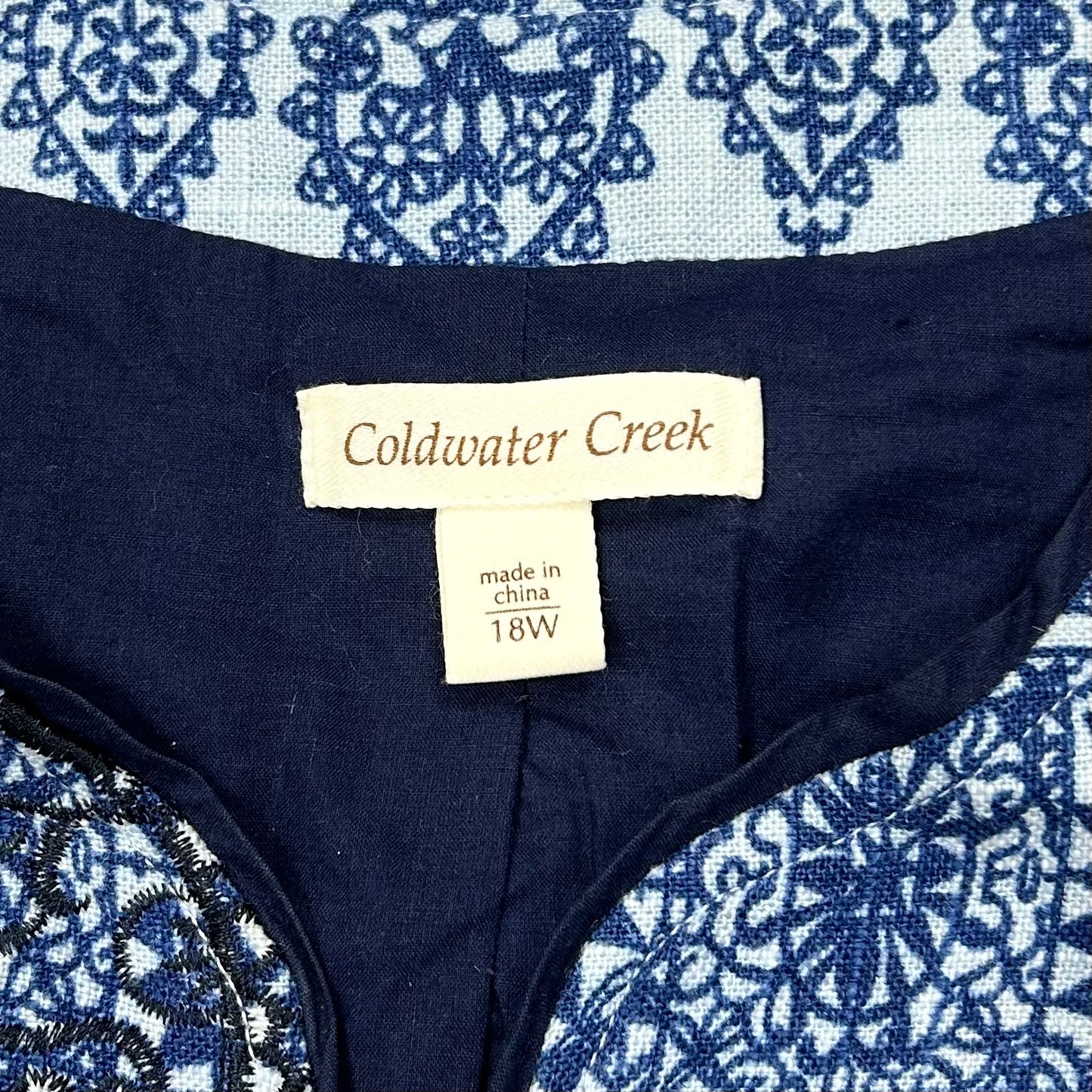 Jacket Other By Coldwater Creek In Blue, Size: 2x