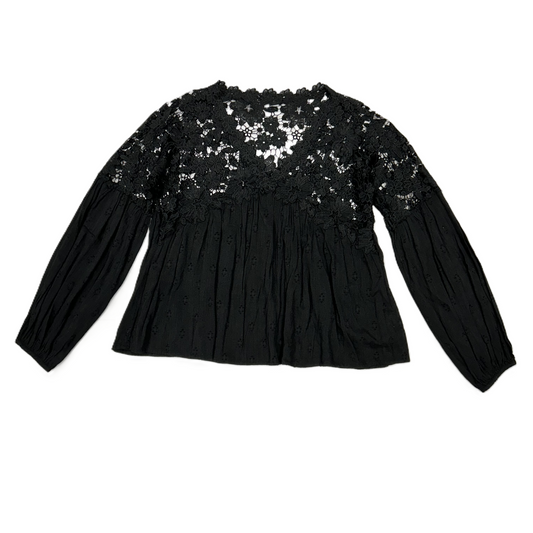 Top Long Sleeve By Free People In Black, Size: S